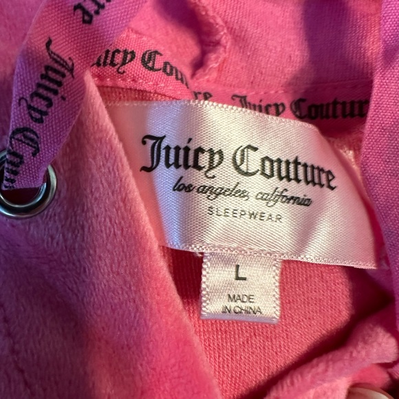 Pink Velour Juicy Couture Hoodie and Jogger Set - Picture 6 of 11